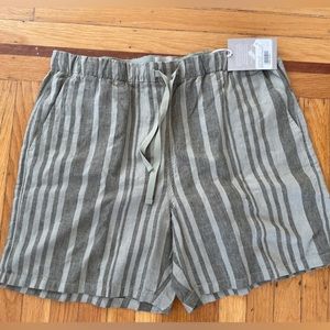 Everlane Easy Linen Short NWT Green Stripe - Men’s Medium